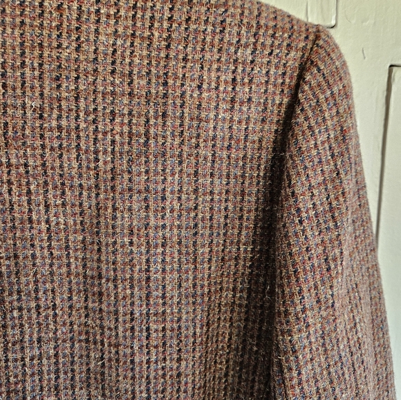 Vintage Forstmann Welsh Tweed 100% Virgin wool button down blazer Size L - Picture 16 of 16